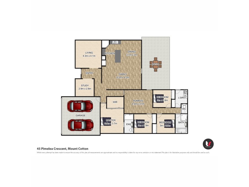 45 Pimelea Crescent, Mount Cotton QLD 4165 Floorplan