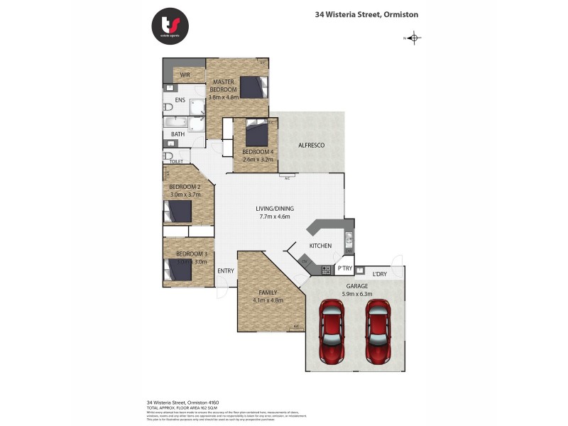 34 Wisteria Street, Ormiston QLD 4160 Floorplan