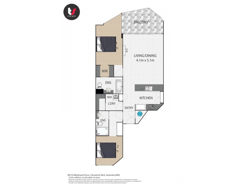 26/10 Masthead Drive, Cleveland QLD 4163 Floorplan
