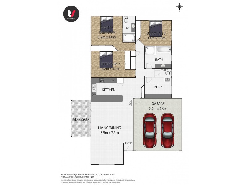 6/35 Bainbridge Street, Ormiston QLD 4160 Floorplan