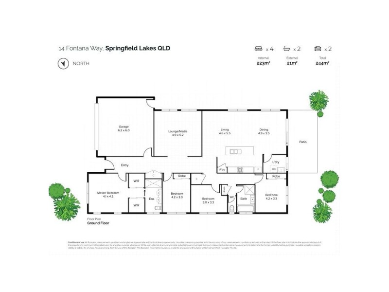 14 Fontana Way, Springfield Lakes QLD 4300 Floorplan