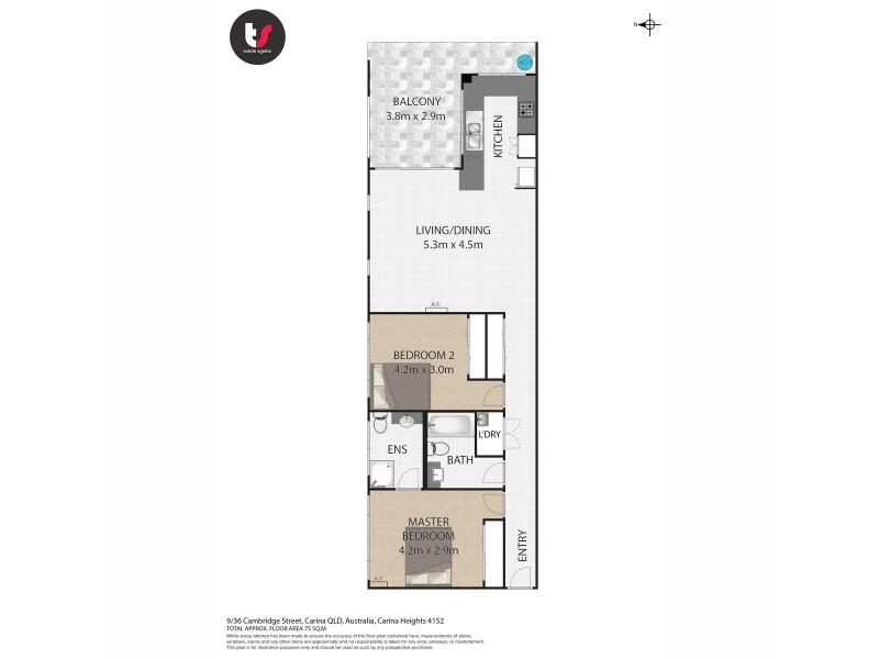 9/36 Cambridge Street, Carina Heights QLD 4152 Floorplan