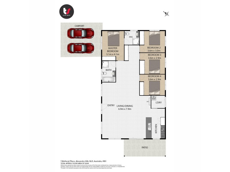1 Wetheral Place, Alexandra Hills QLD 4161 Floorplan