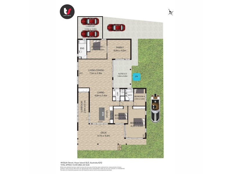 44 Buliti Street, Hope Island QLD 4212 Floorplan