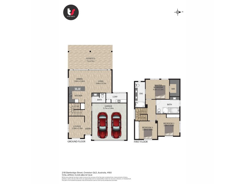 2/18 Bainbridge Street, Ormiston QLD 4160 Floorplan