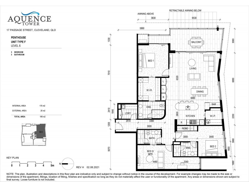 603/17 Passage Street, Cleveland QLD 4163 Floorplan