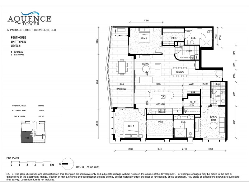 601/17 Passage Street, Cleveland QLD 4163 Floorplan