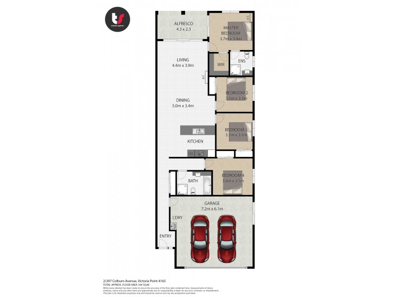 1/297 Colburn Avenue, Victoria Point QLD 4165 Floorplan
