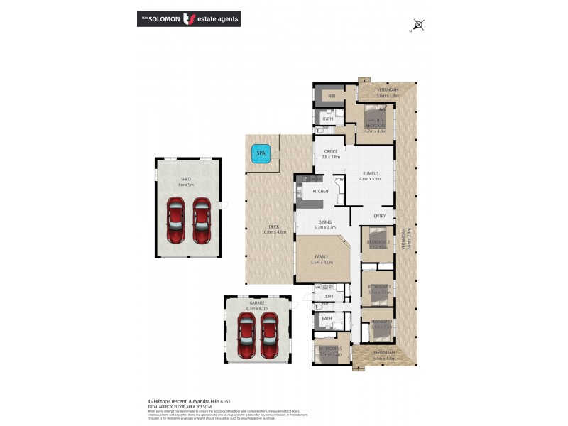 45 Hilltop Crs, Alexandra Hills QLD 4161 Floorplan
