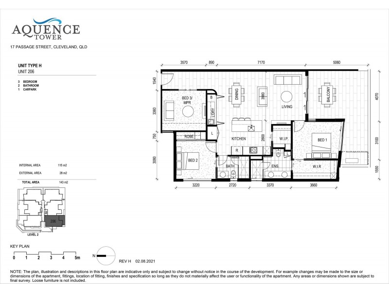 206/17 Passage Street, Cleveland QLD 4163 Floorplan