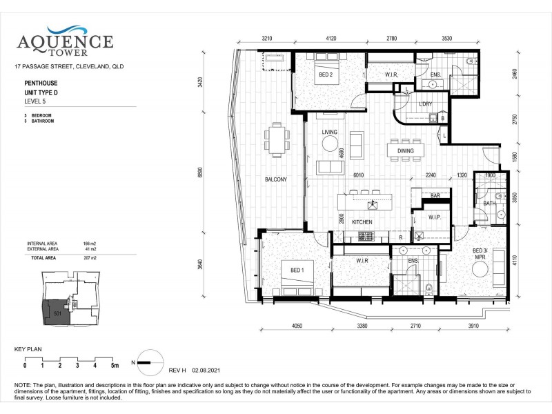501/17 Passage Street, Cleveland QLD 4163 Floorplan
