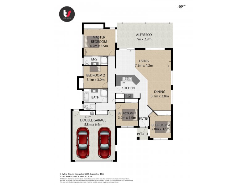 7 Sylvia Court, Capalaba QLD 4157 Floorplan
