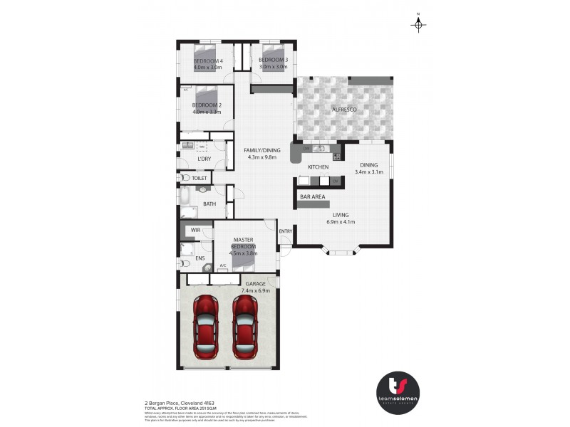 2 Bergan Place, Cleveland QLD 4163 Floorplan
