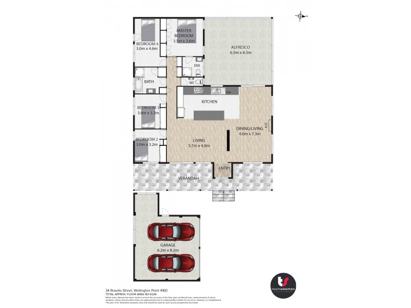 34 Rosella Street, Wellington Point QLD 4160 Floorplan
