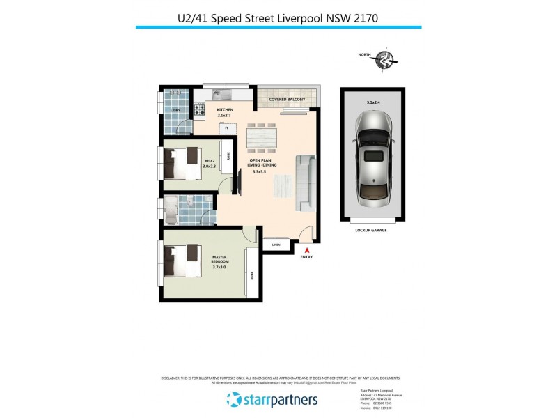 2/41 Speed St, Liverpool NSW 2170 Floorplan