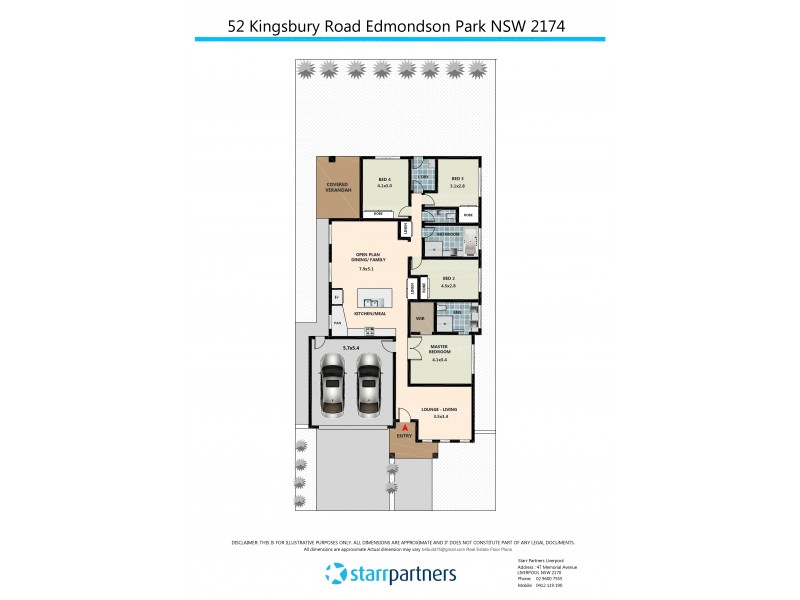 52 Kingsbury Rd, Edmondson Park NSW 2174 Floorplan