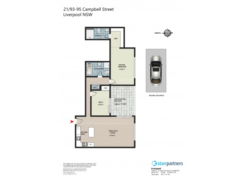 21/93-95 Campbell Street, Liverpool NSW 2170 Floorplan