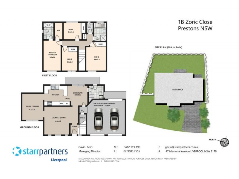 1B Zoric Close, Prestons NSW 2170 Floorplan