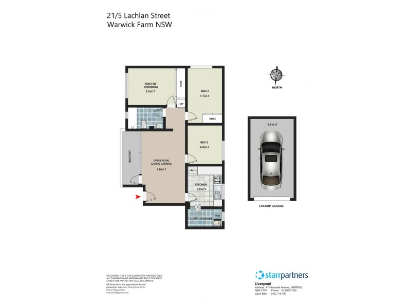21/5 LACHLAN STREET, Warwick Farm NSW 2170 Floorplan
