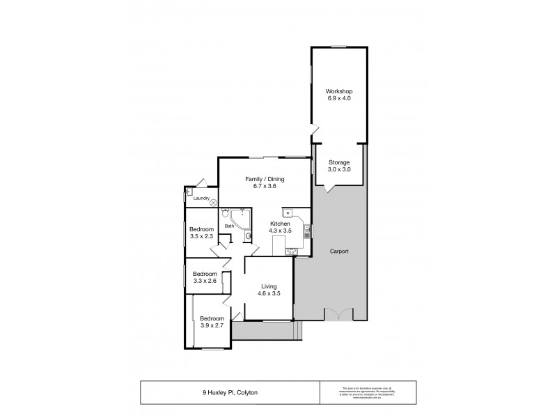 9 Huxley Place, Colyton NSW 2760 Floorplan