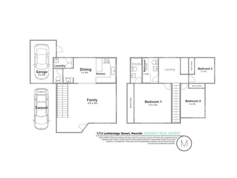1/13 Lethbridge Street, Penrith NSW 2750 Floorplan