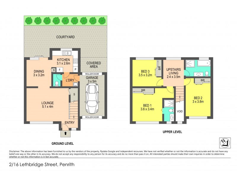 2/16 Lethbridge st, Penrith NSW 2750 Floorplan