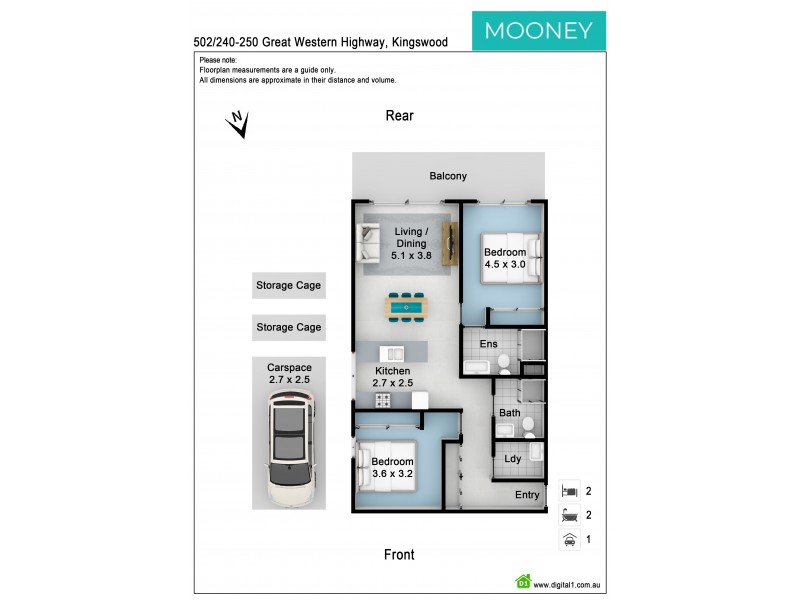 502/240-250 The Great Western Highway, Kingswood NSW 2747 Floorplan