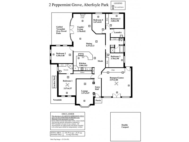 2 Peppermint Grove, Aberfoyle Park SA 5159 Floorplan
