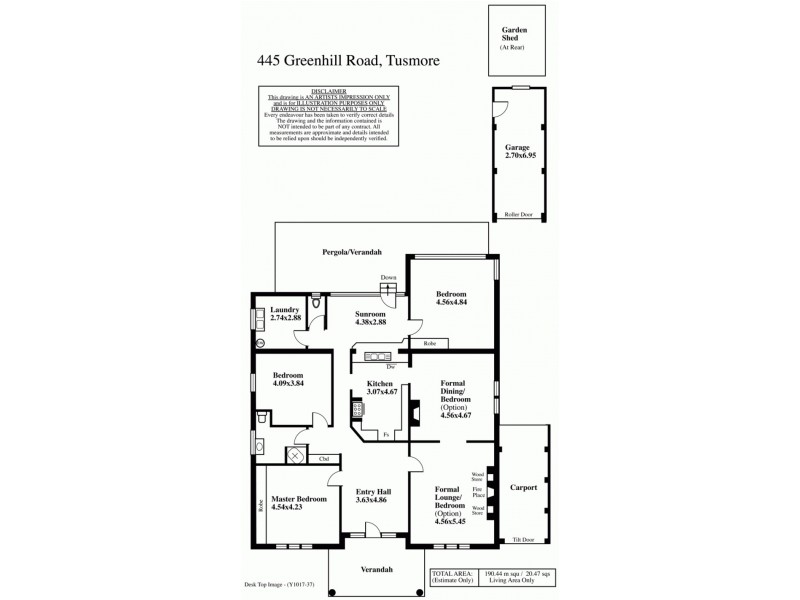 445 Greenhill Road, Tusmore SA 5065 Floorplan