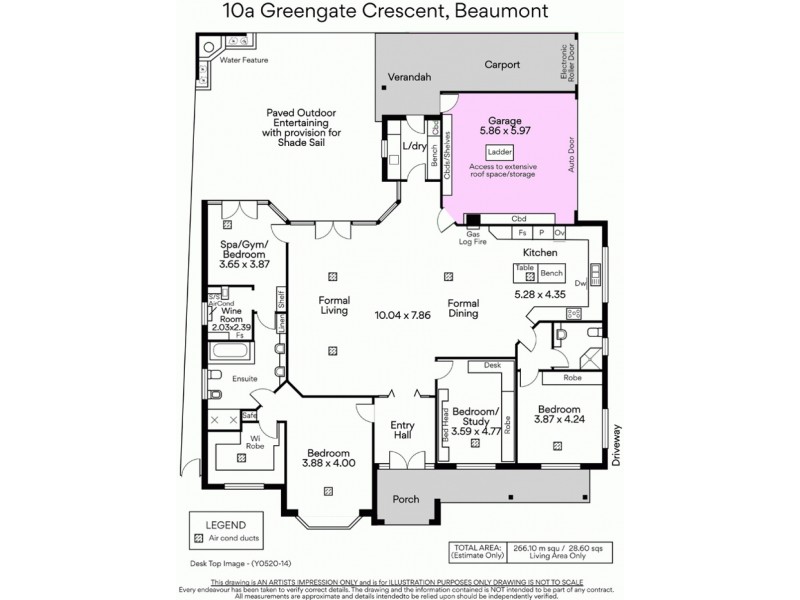 10A Greengate Crescent, Beaumont SA 5066 Floorplan