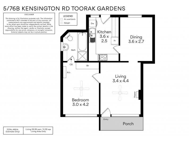 5 / 76B Kensington Road, Toorak Gardens SA 5065 Floorplan