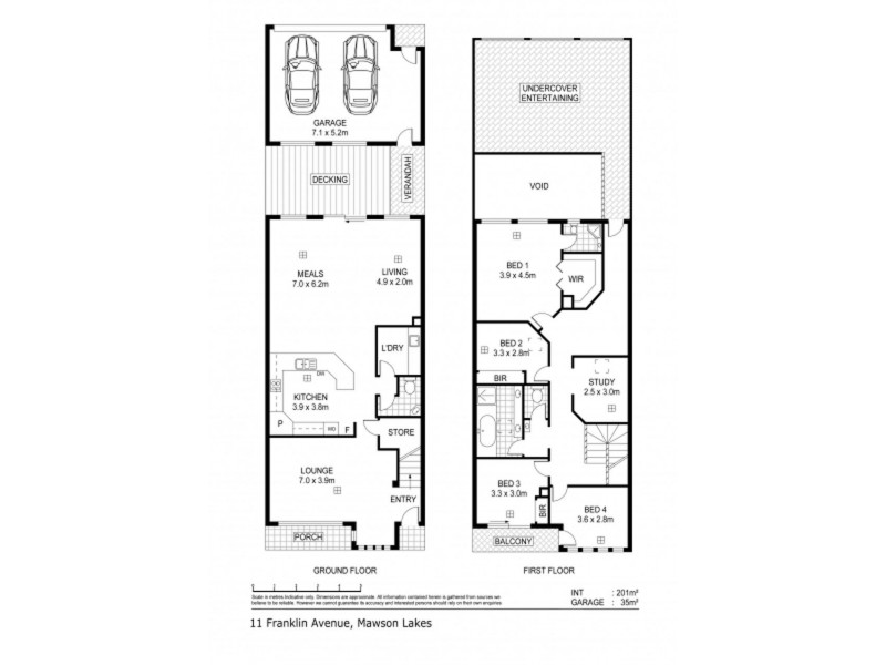 11 Franklin Avenue, Mawson Lakes SA 5095 Floorplan