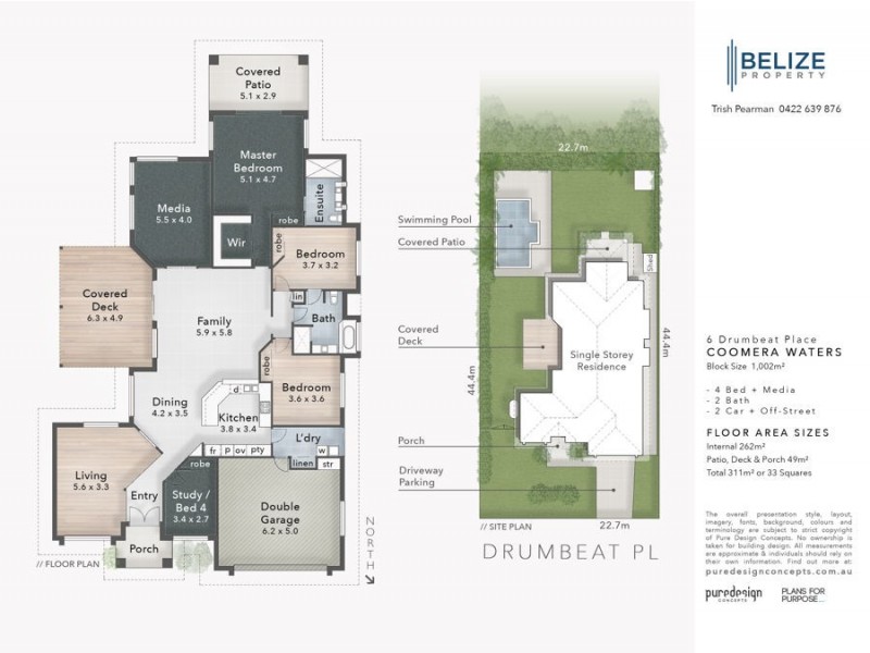 6 Drumbeat Pl, Coomera Waters QLD 4209 Floorplan