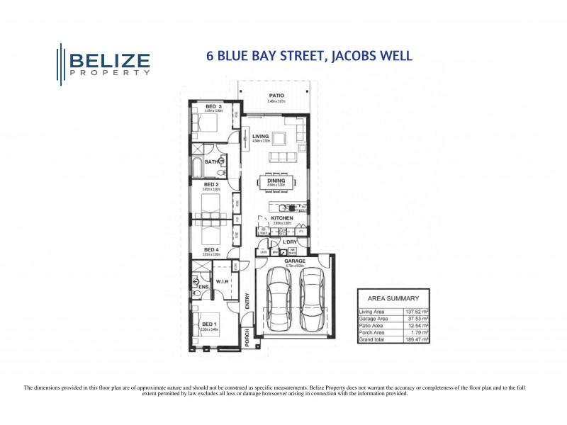 6 Blue Bay Street, Jacobs Well QLD 4208 Floorplan
