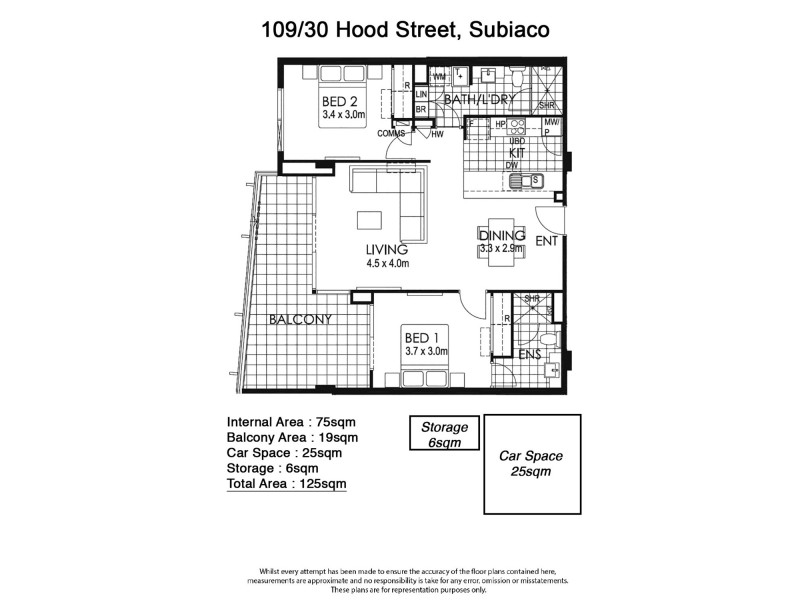 109/30 Hood Street, Subiaco WA 6008 Floorplan