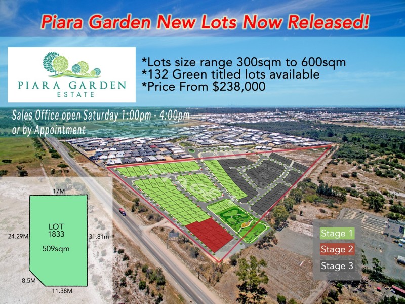 Lot 1833 Greywacke Entrance, Piara Waters WA 6112