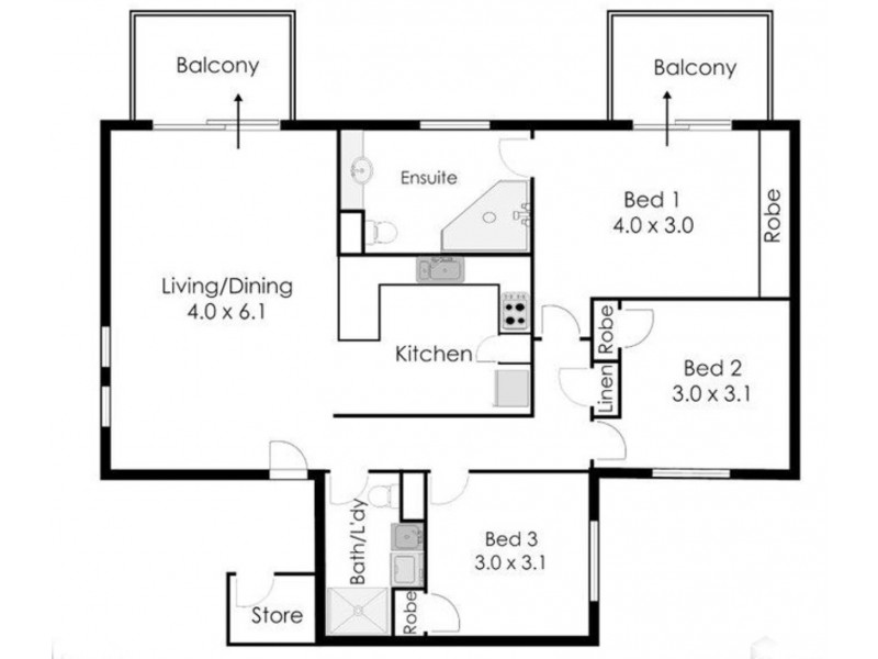 3/13 McMaster Street, Victoria Park WA 6100 Floorplan