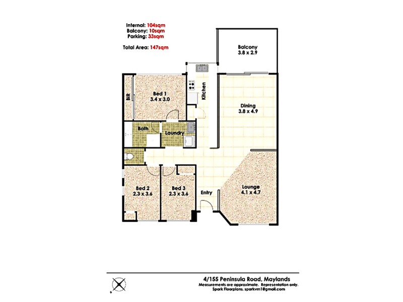 4/155 Peninsula Road, Maylands WA 6051 Floorplan