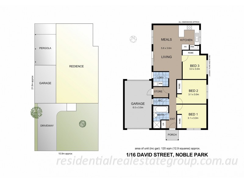 1/16 David Street, Noble Park VIC 3174 Floorplan