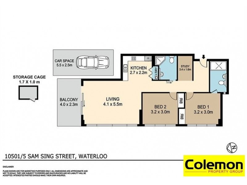 10501/5 Sam Sing Street, Waterloo NSW 2017 Floorplan