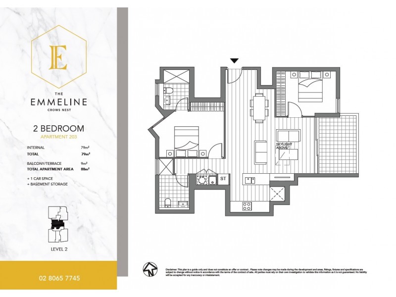 203/34-40A Falcon Street, Crows Nest NSW 2065 Floorplan