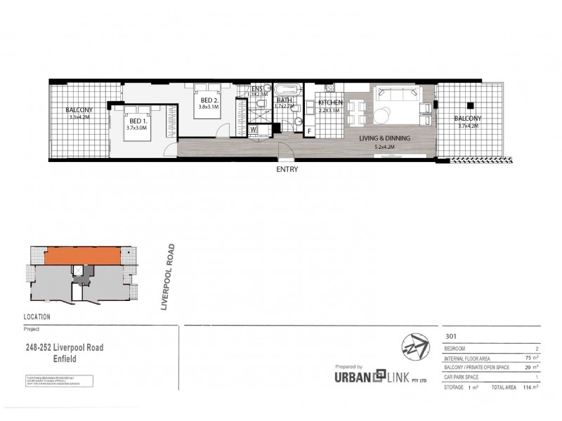 301/248-252 Liverpool Road, Enfield NSW 2136 Floorplan