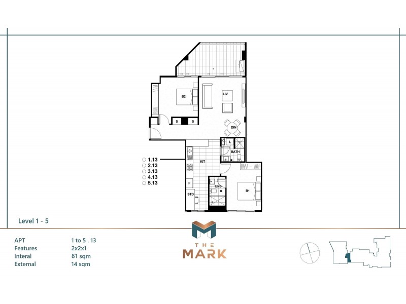 513/1-7  Leonard St, Bankstown NSW 2200 Floorplan