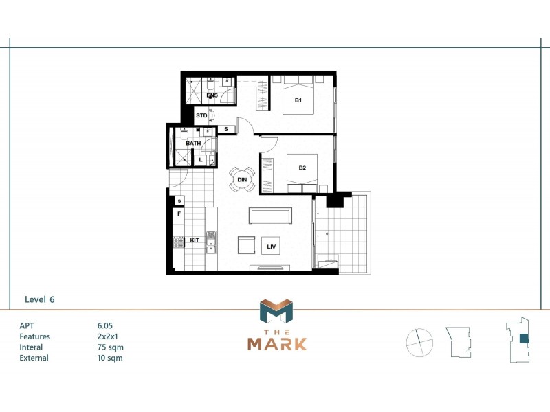605/3 Leonard St, Bankstown NSW 2200 Floorplan