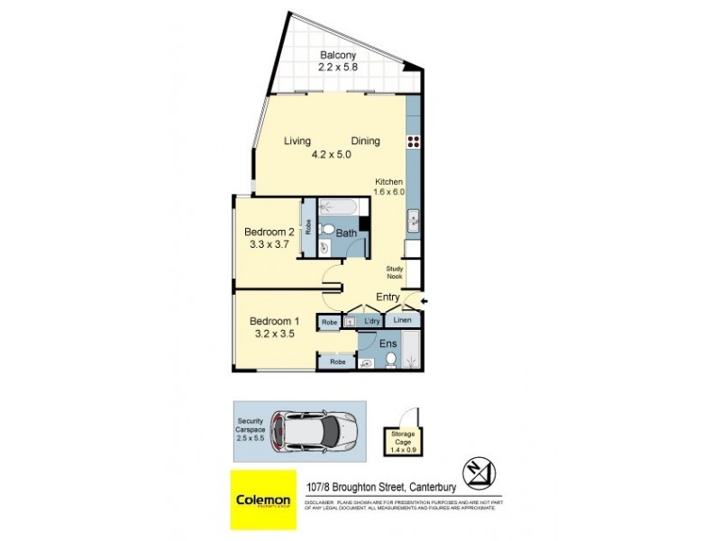 107/8 Broughton St, Canterbury NSW 2193 Floorplan
