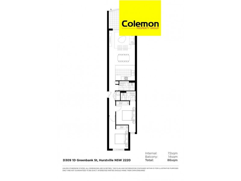 309/1D Greenbank St, Hurstville NSW 2220 Floorplan