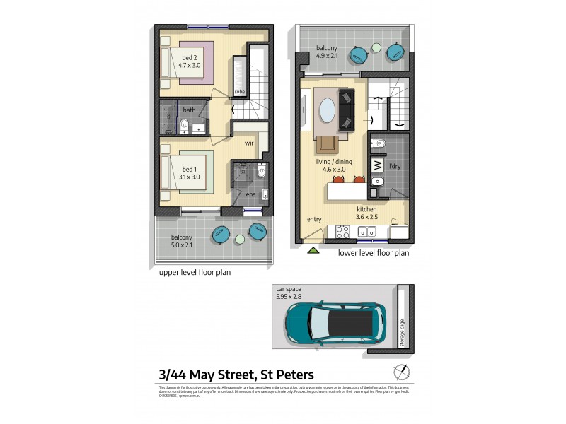 3/44 May St, St Peters NSW 2044 Floorplan