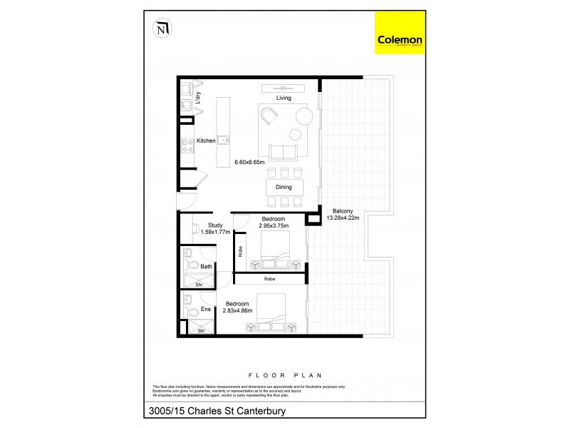 3005/11-15 Charles Street, Canterbury NSW 2193 Floorplan