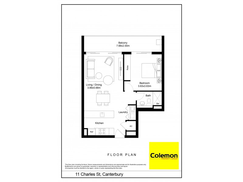 1407/11 Charles St, Canterbury NSW 2193 Floorplan