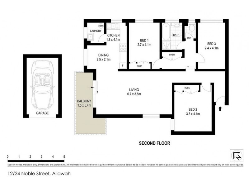 12/24 Noble St, Allawah NSW 2218 Floorplan